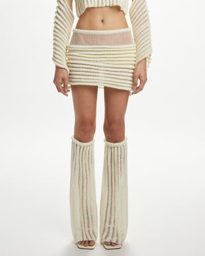 Hand Knit 3D Stripe Skirt
