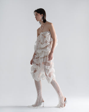 Hand Knit Ruffle Skirt & Dress